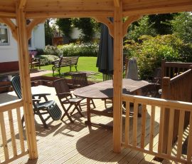 DC Landscapes table and chairs on decking